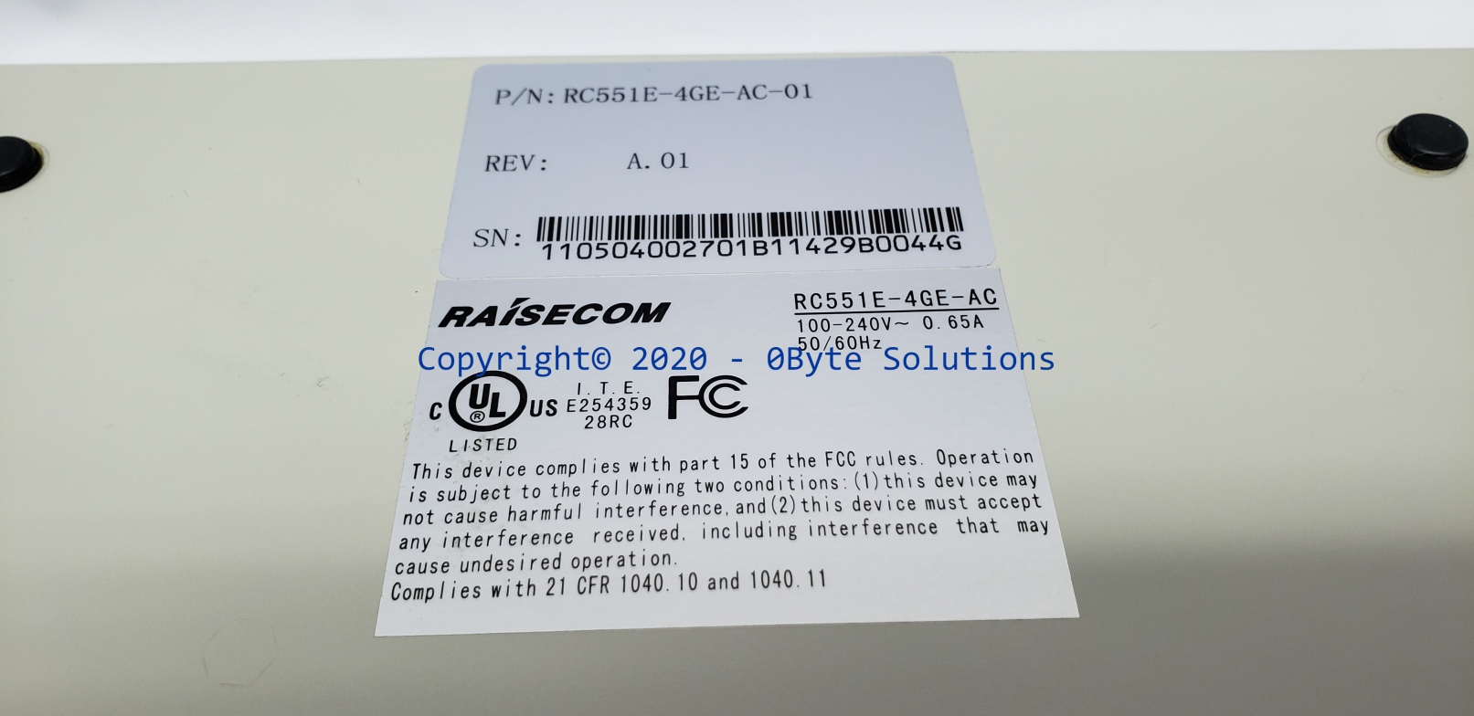 Raisecom RC551E-4GE-AC-01 Intelligent Ethernet Demarcation Device