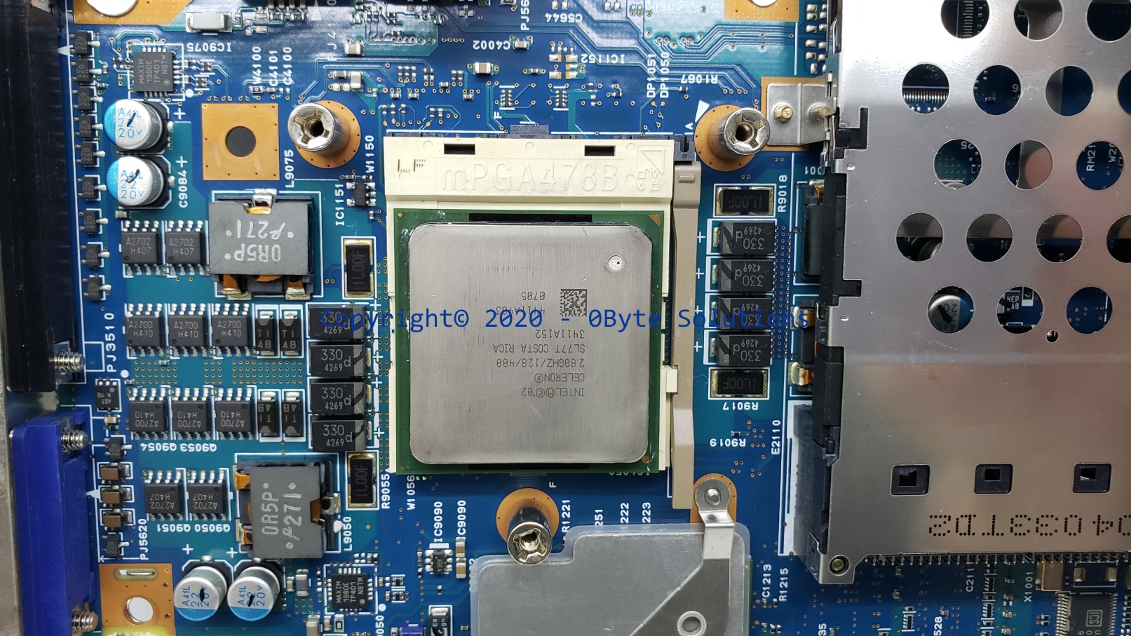 Toshiba FLM1 M2/A5A000979 Notebook Mainboard with D/C Jack & CPU