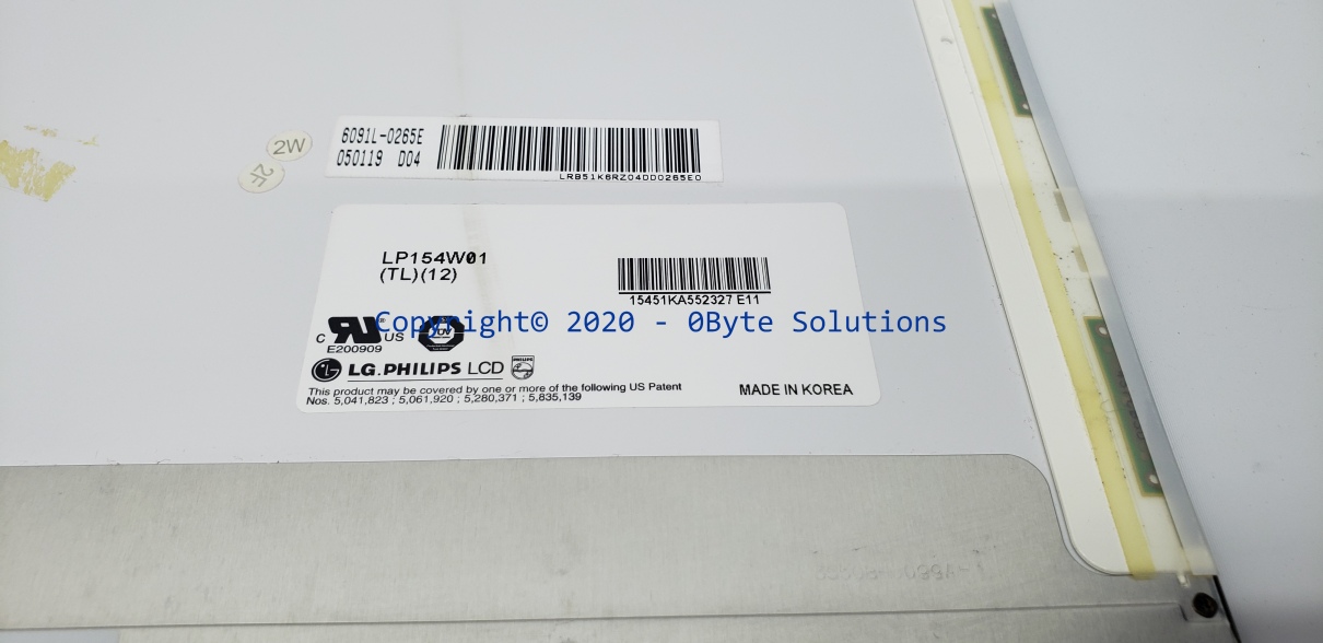 LG.Philips LP154W01(TL)(12) 343mm x 222mm (15.4