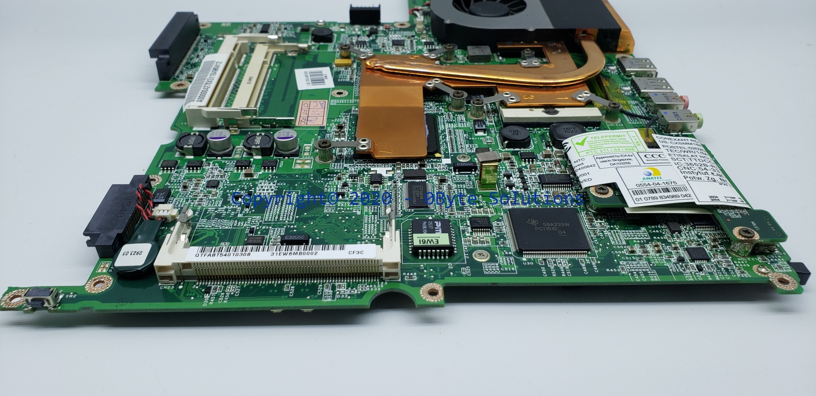Toshiba DA0EW6MB6F1 (Rev F) Notebook Mainboard with CPU Fan & CPU