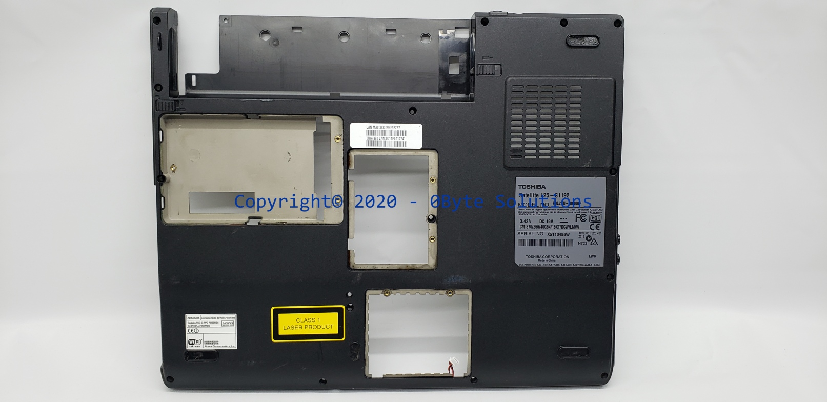 Toshiba 33EW3BA0046 Bottom Case with Speakers