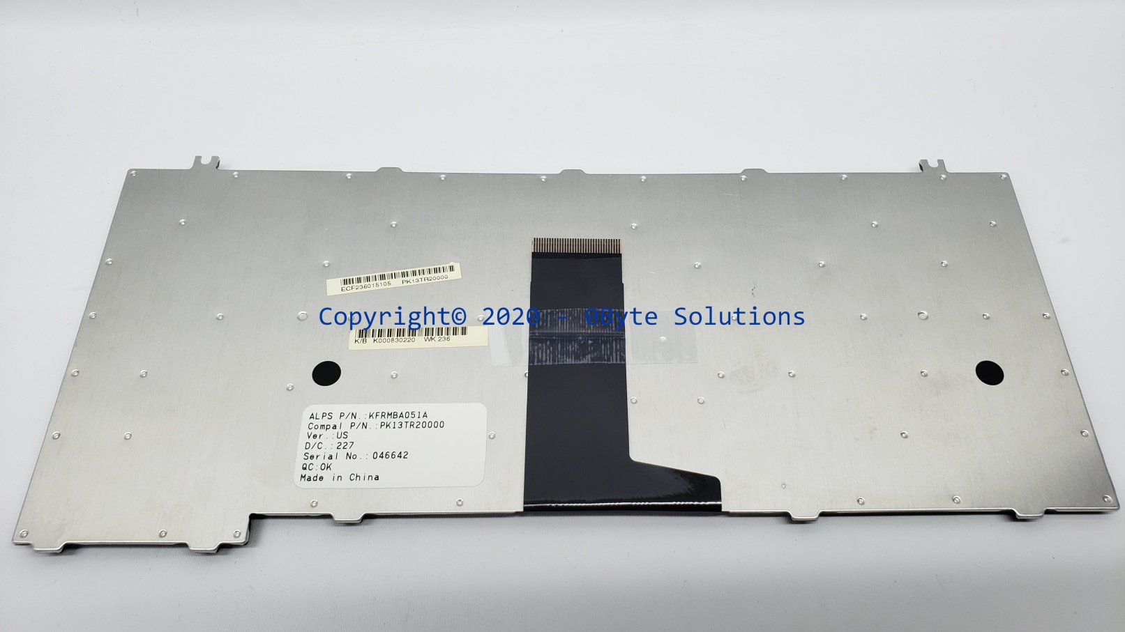 Toshiba/Alps K000830220/KFRMBA051A/PK13TR2000 Notebook Keyboard