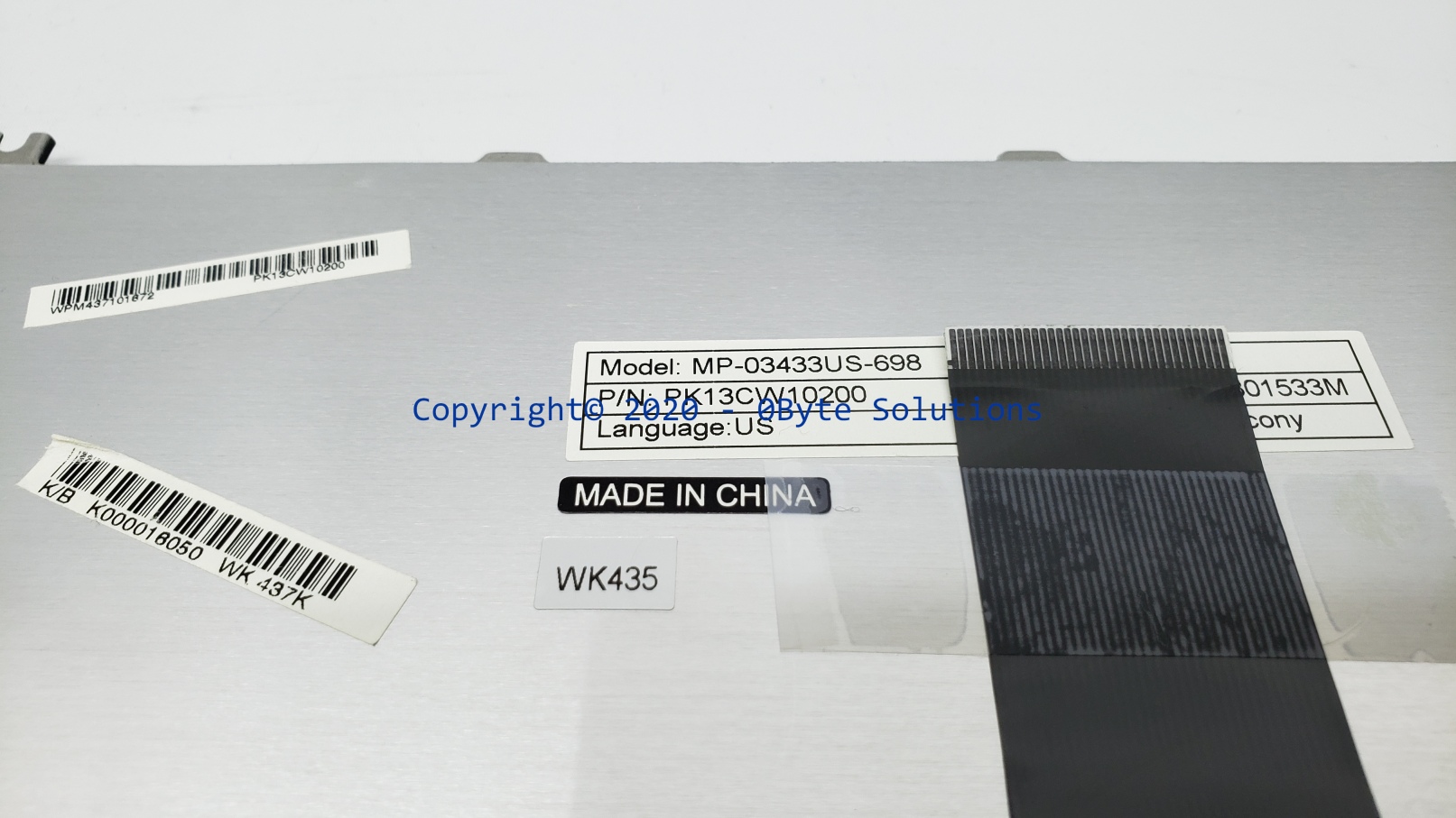 Toshiba/Chicony K000016050/MP-03433US-698/PK13CW10200 Notebook Keyboard