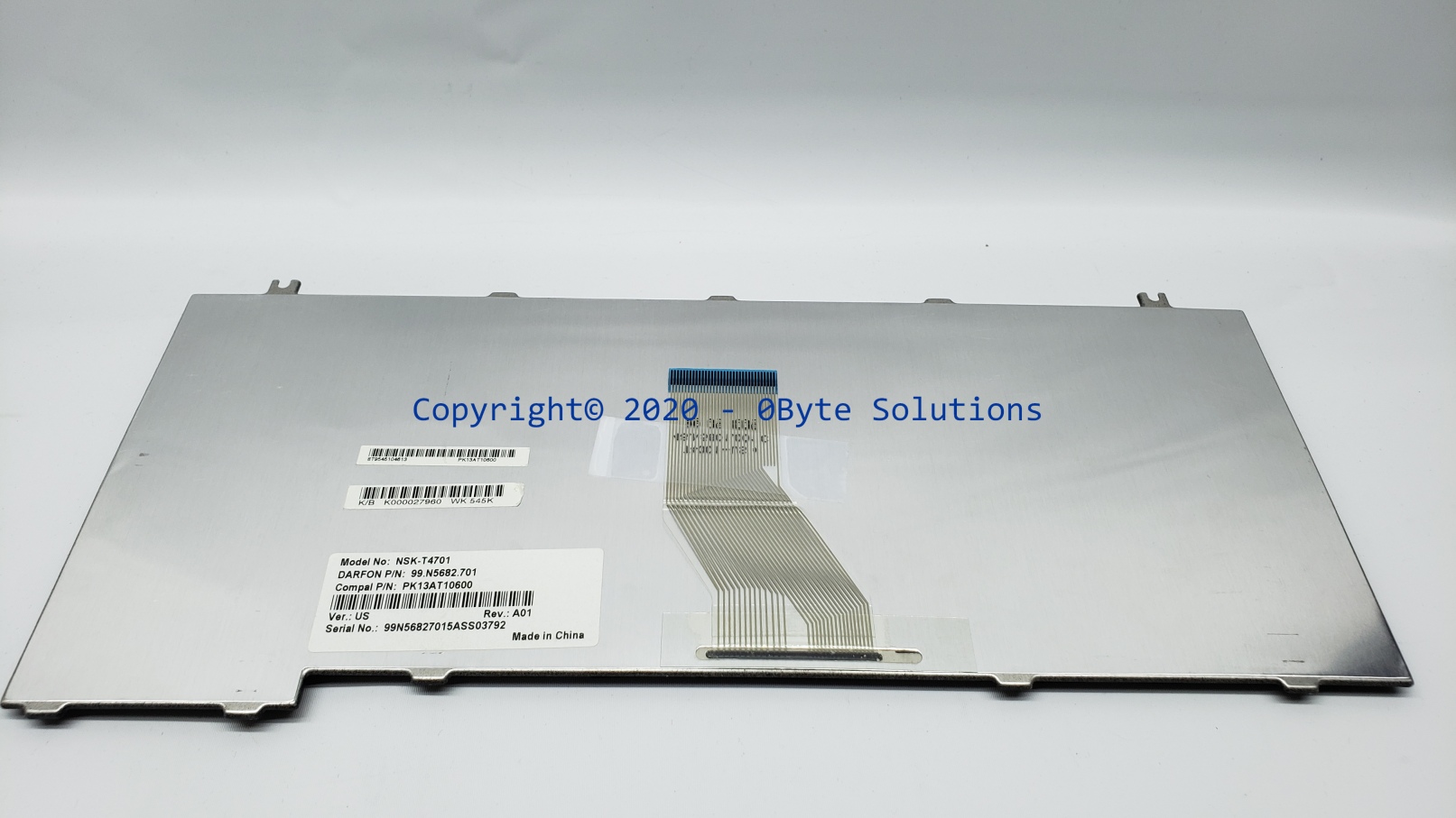 Toshiba K000027960/NSK-T4701/99.N5682.701/PK13AT10600 (Rev:A01) Notebook Keyboard