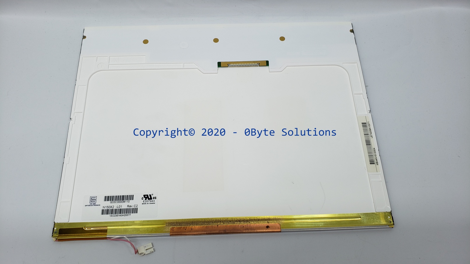 Toshiba/Chi Mei G33C0000M110/N150X2-L01 Rev.C2 315mm x 240mm (15.0