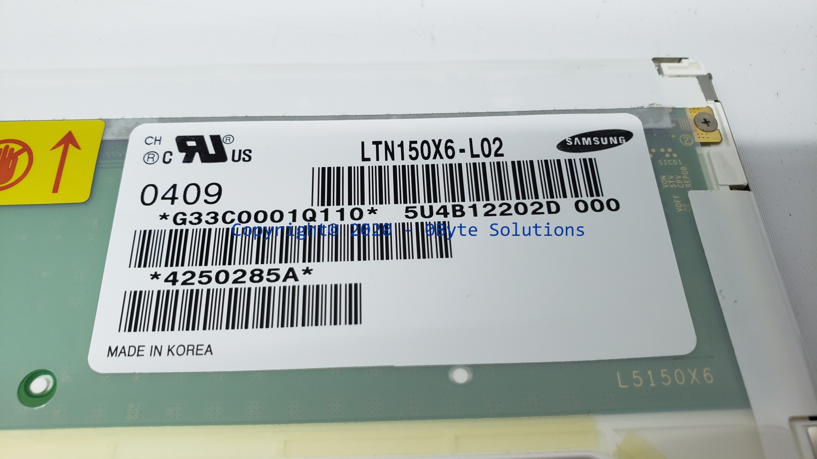 Toshiba/Samsung G33C0001Q110/LTN150X6-L02 315mm x 240mm (15.0