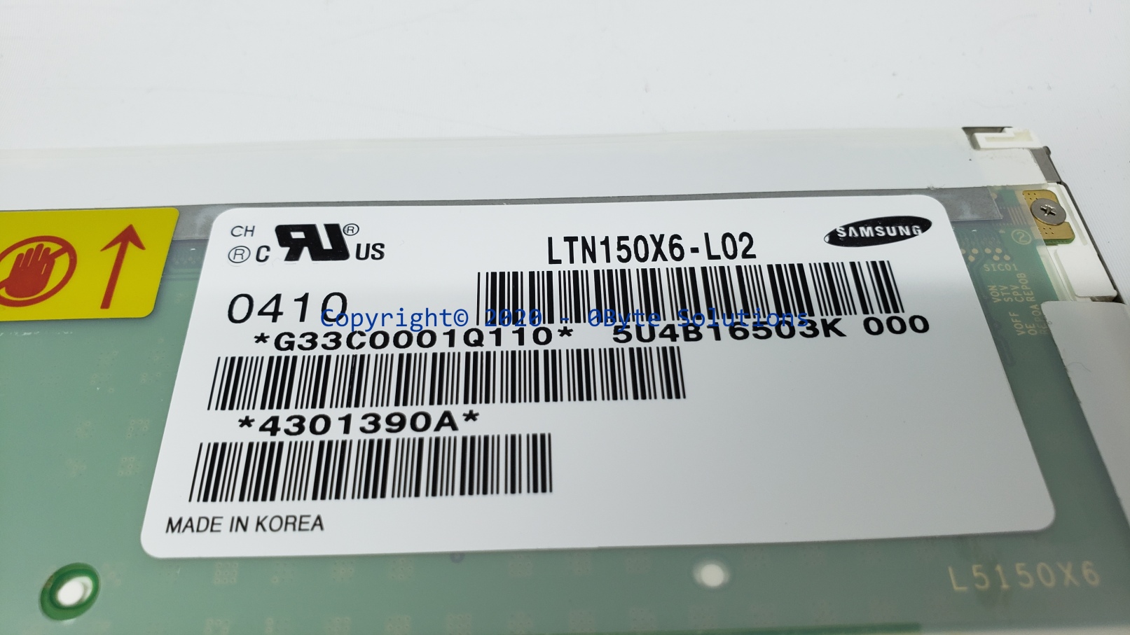 Toshiba/Samsung G33C0001Q110/LTN150X6-L02 315mm x 240mm (15.0