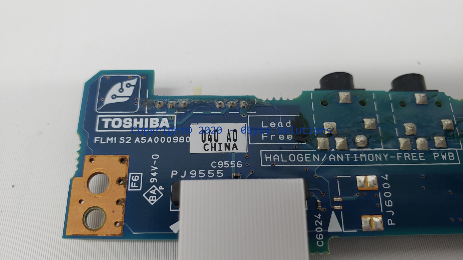 Toshiba FLM1S2 A5A000980 Audio Card + WiFi Switch with Ribbon Cable
