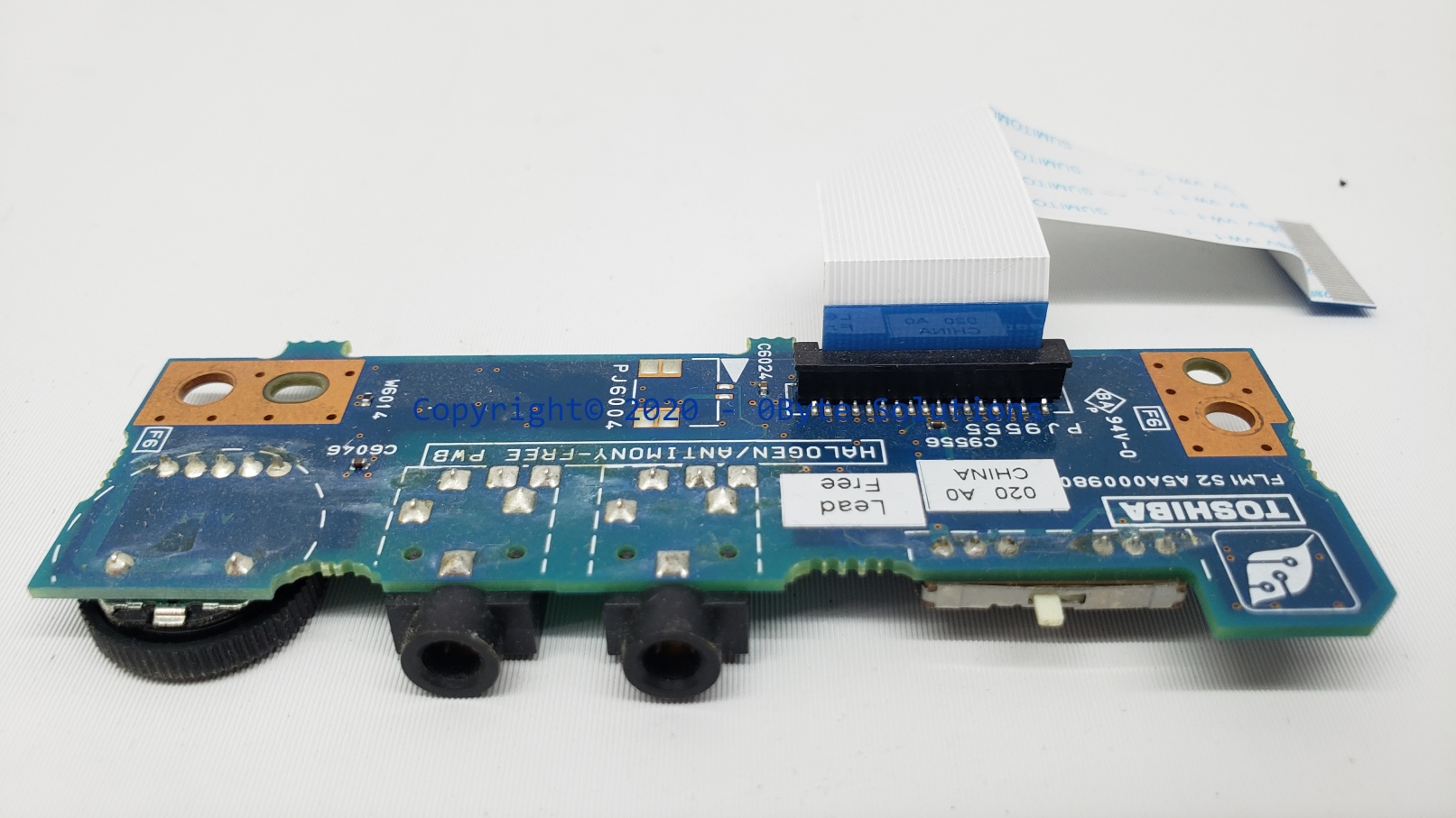 Toshiba FLM1S2 A5A000980 Audio Card + WiFi Switch with Ribbon Cable