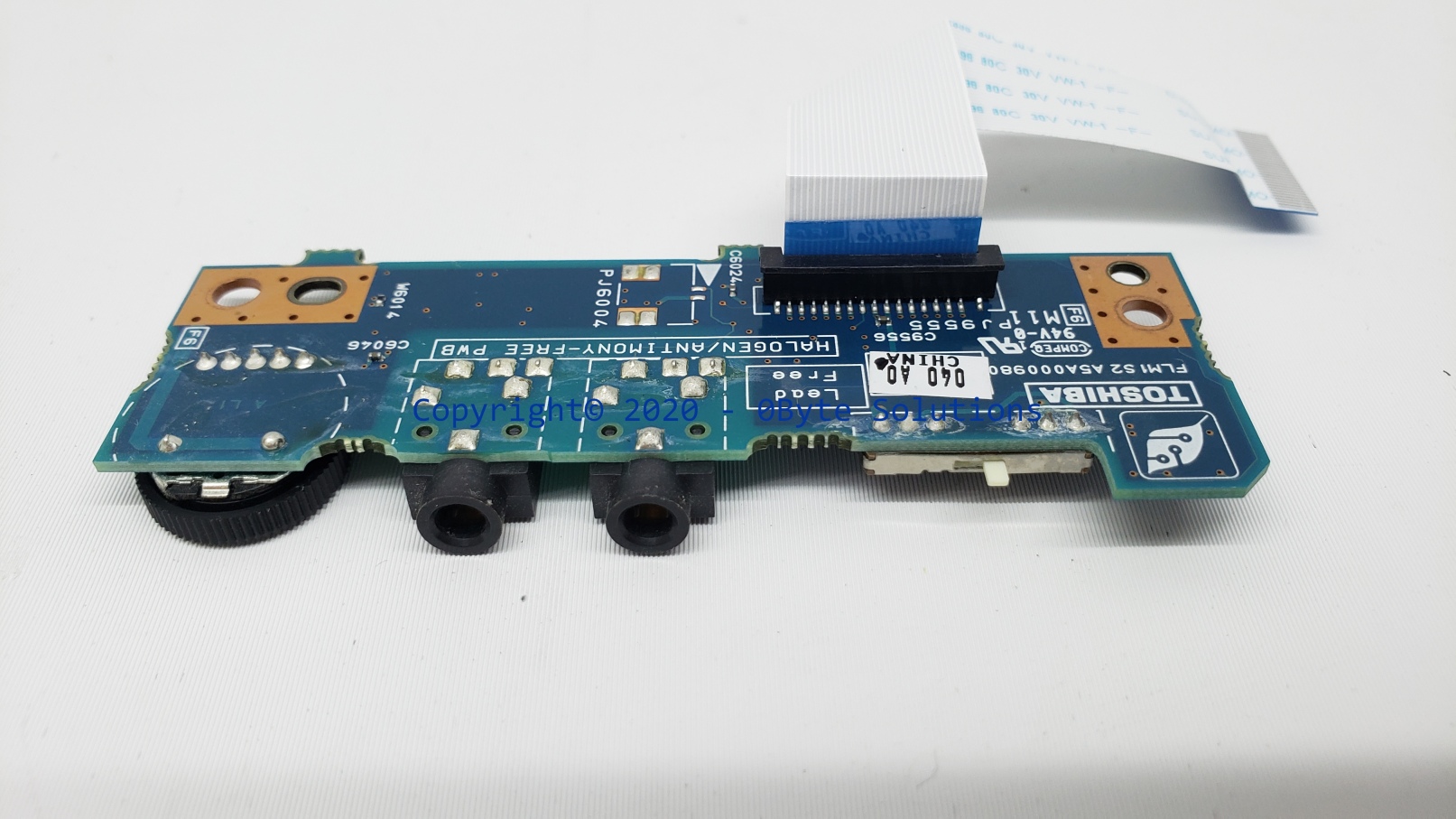 Toshiba FLM1S2 A5A000980 Audio Card + WiFi Switch with Ribbon Cable