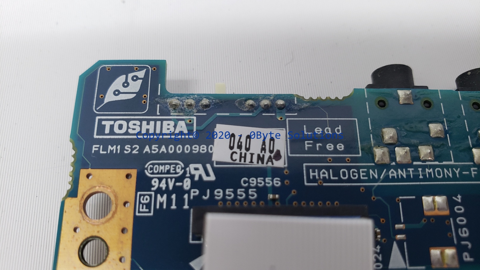 Toshiba FLM1S2 A5A000980 Audio Card + WiFi Switch with Ribbon Cable