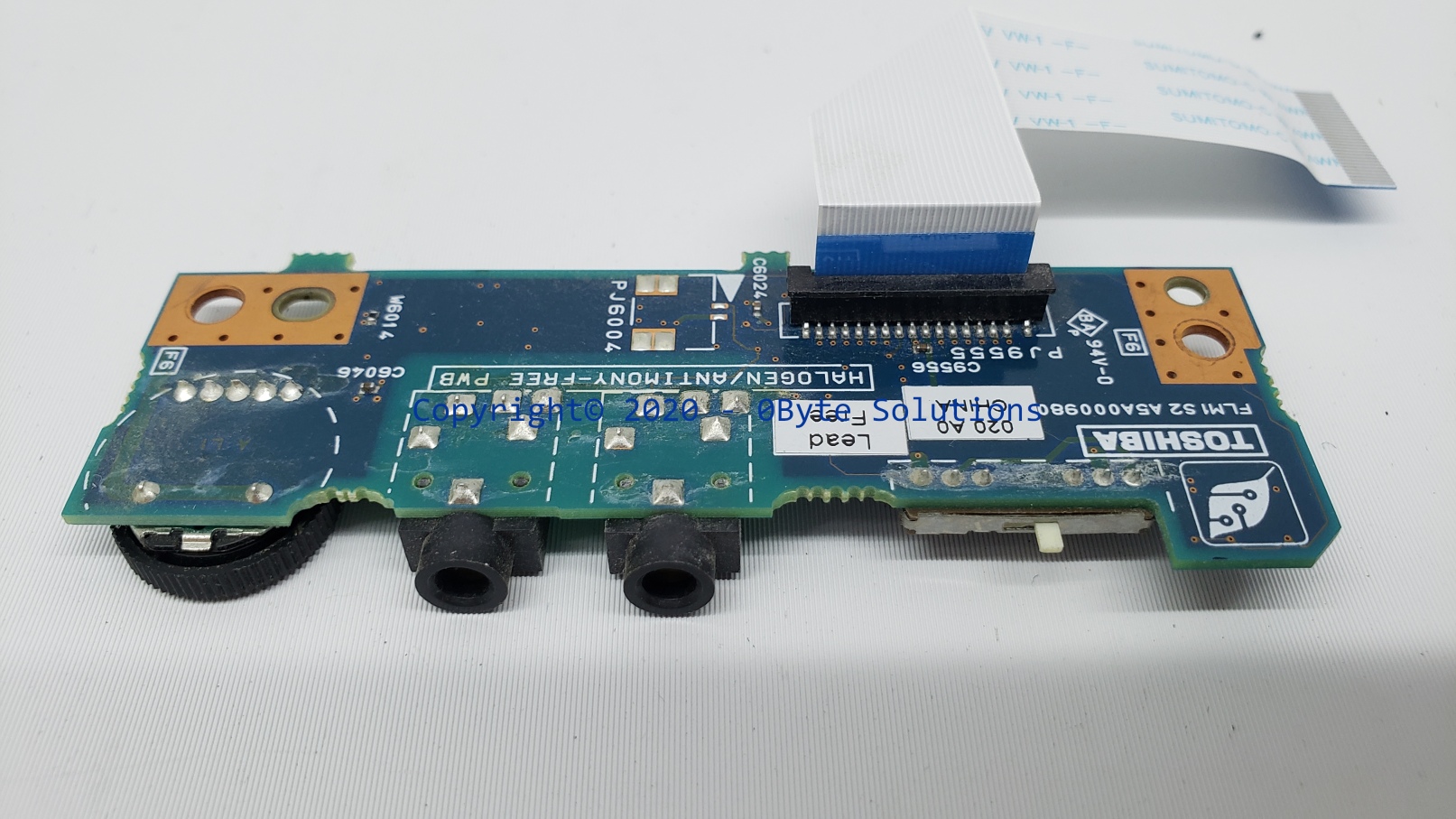 Toshiba FLM1S2 A5A000980 Audio Card + WiFi Switch with Ribbon Cable