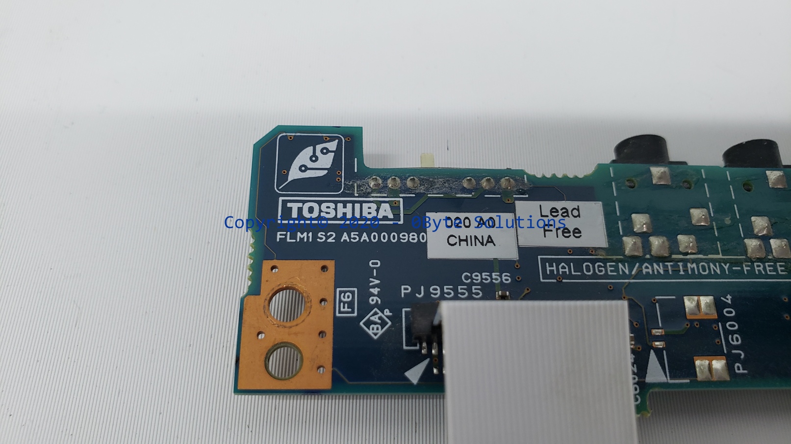 Toshiba FLM1S2 A5A000980 Audio Card + WiFi Switch with Ribbon Cable