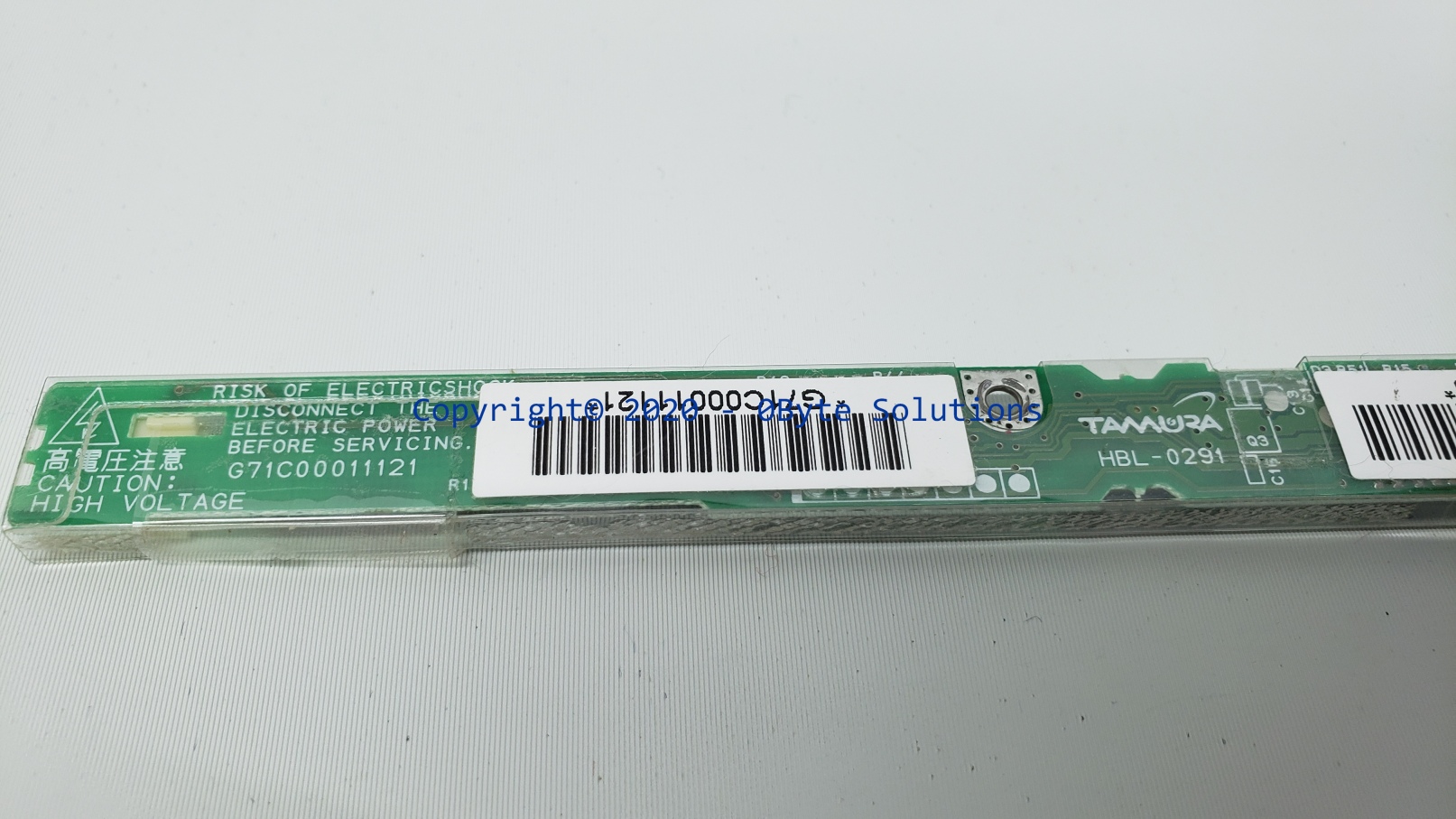 Toshiba/Tamura G71C00011121/HBL-0291 LCD Inverter Board