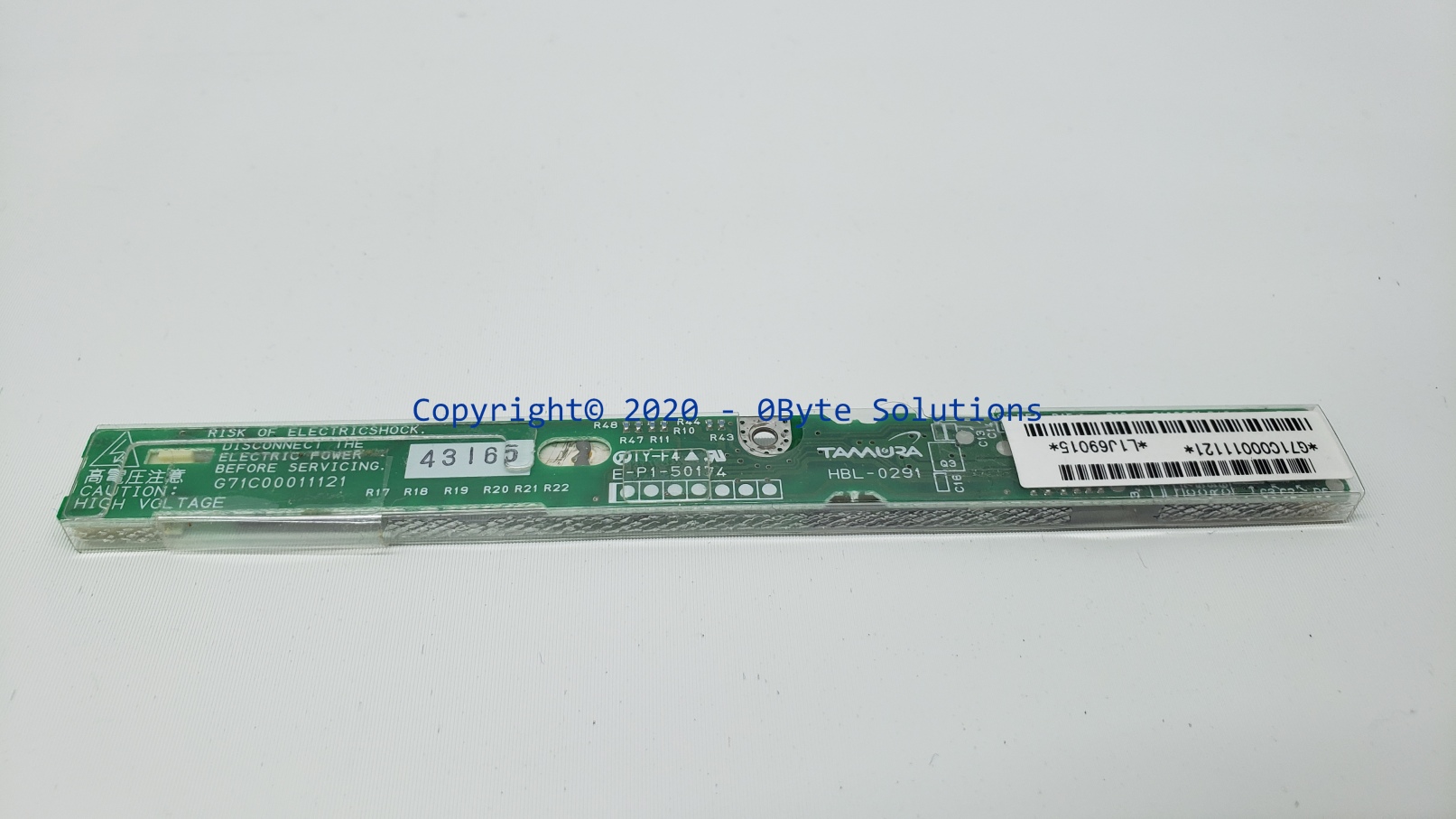 Toshiba/Tamura G71C00011121/HBL-0291 LCD Inverter Board