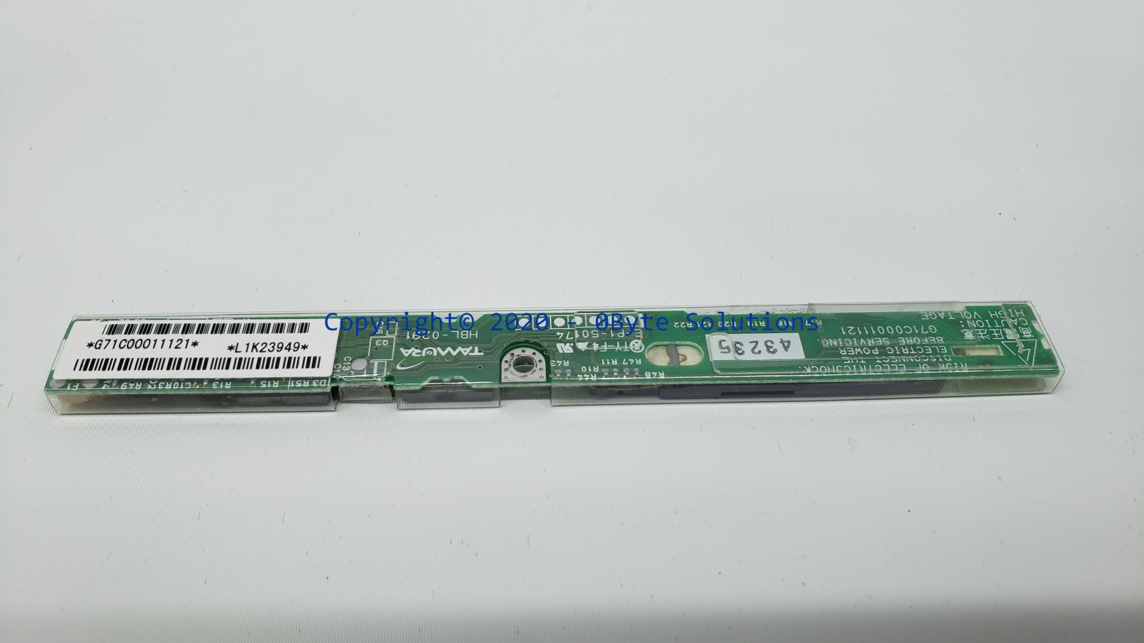 Toshiba/Tamura G71C00011121/HBL-0291 LCD Inverter Board