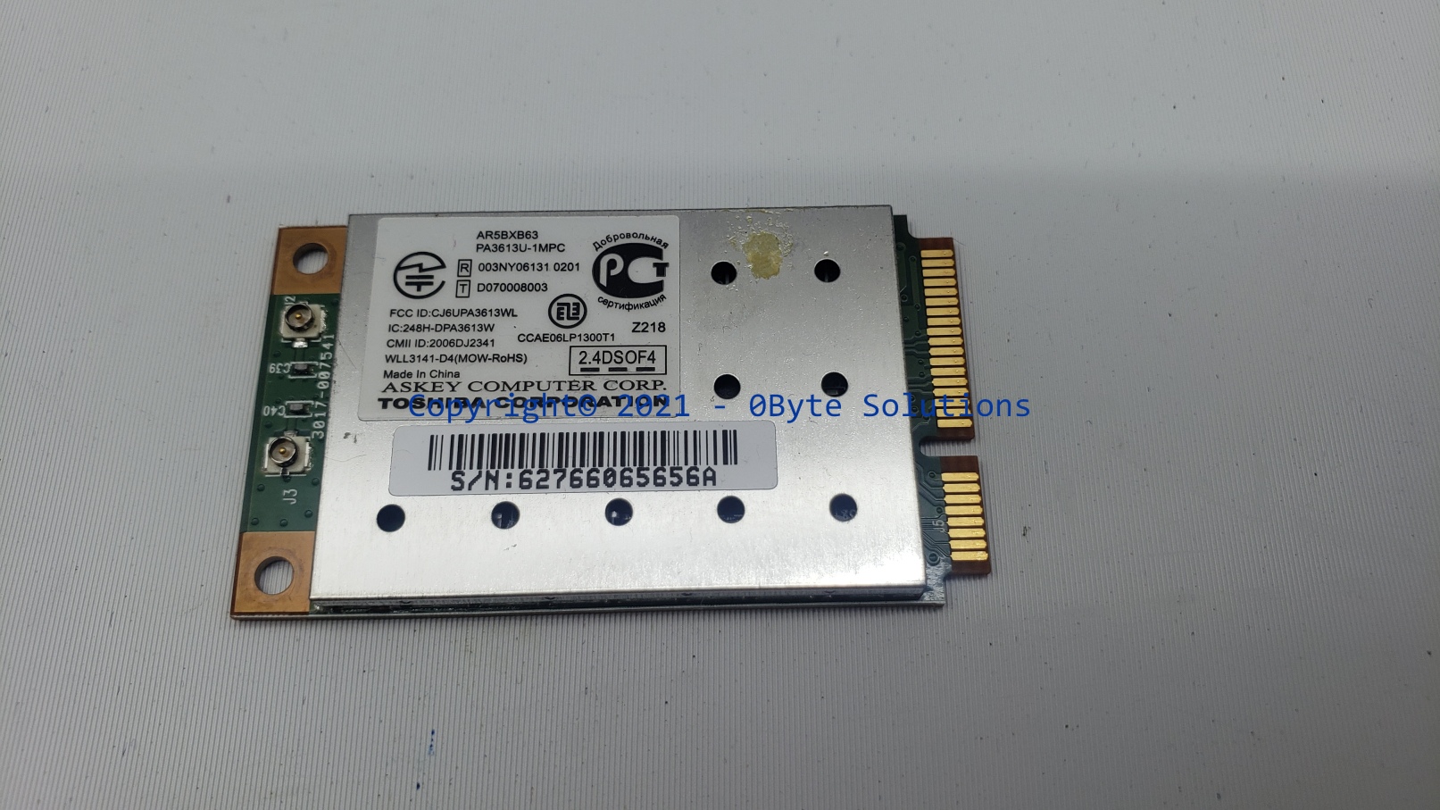 Askey AR5BXB63/PA3613U-1MPC Mini PCIe Wi-Fi Card
