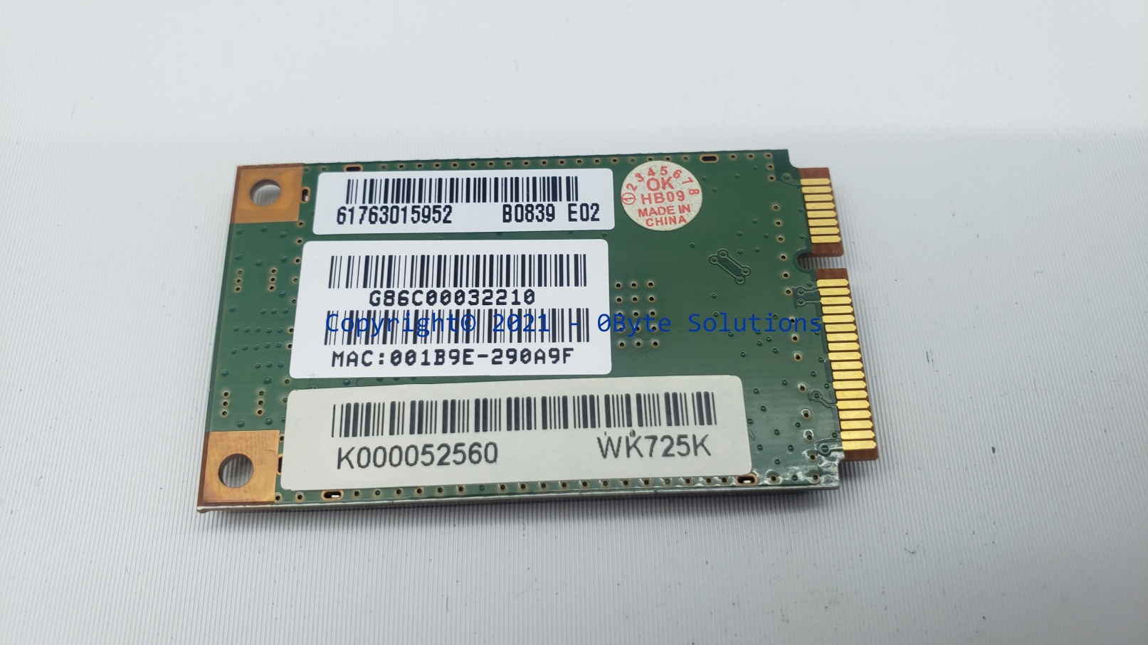 Askey AR5BXB63/PA3613U-1MPC Mini PCIe Wi-Fi Card