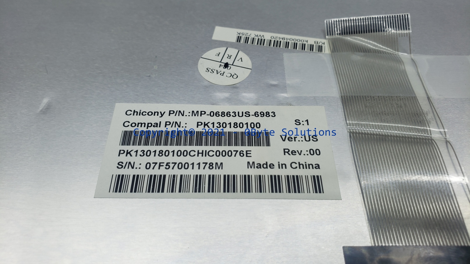 Chicony MP-06863US-6983 Notebook Keyboard