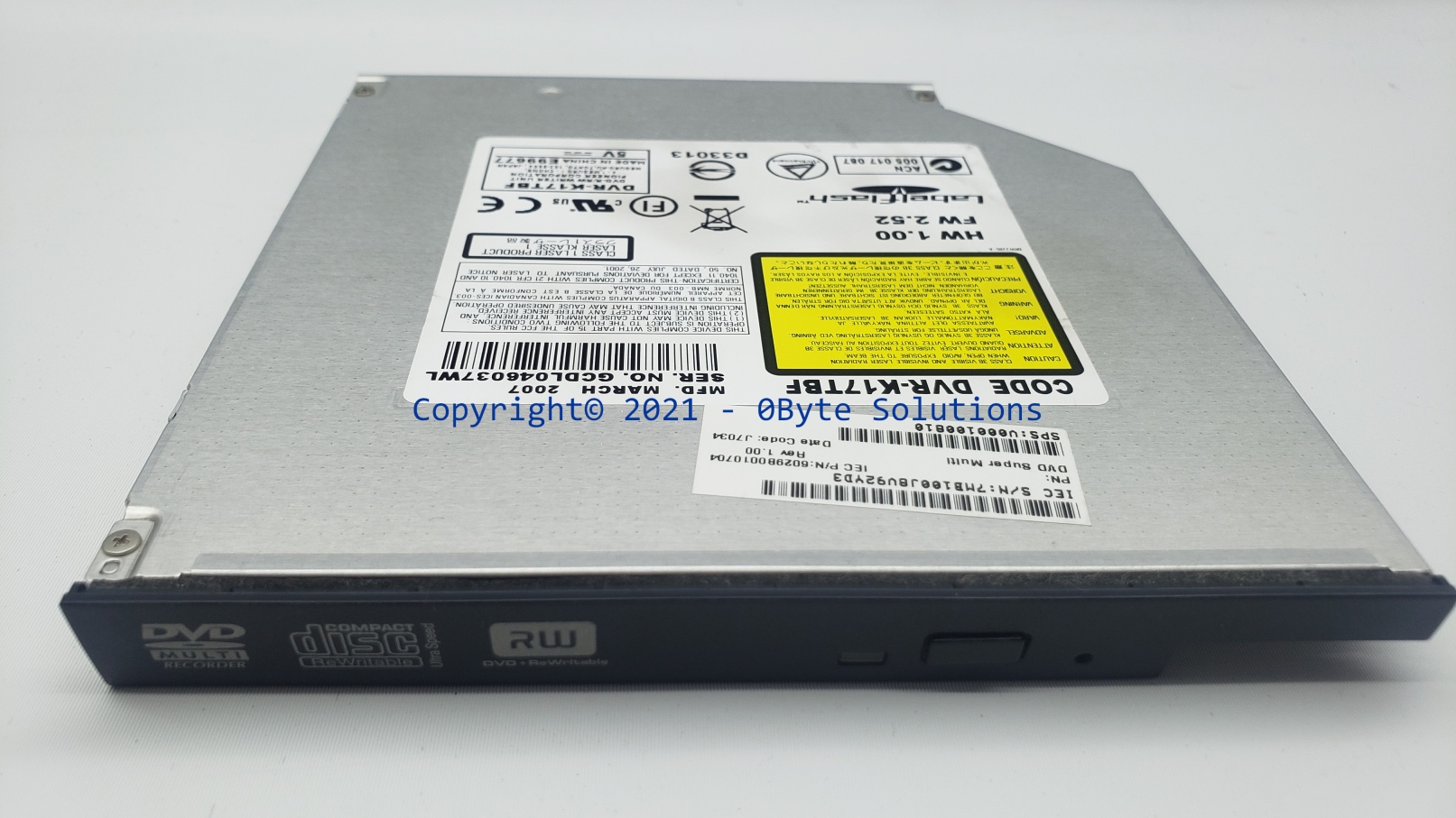 Pioneer DVR-K17TBF CD-RW/DVD Drive