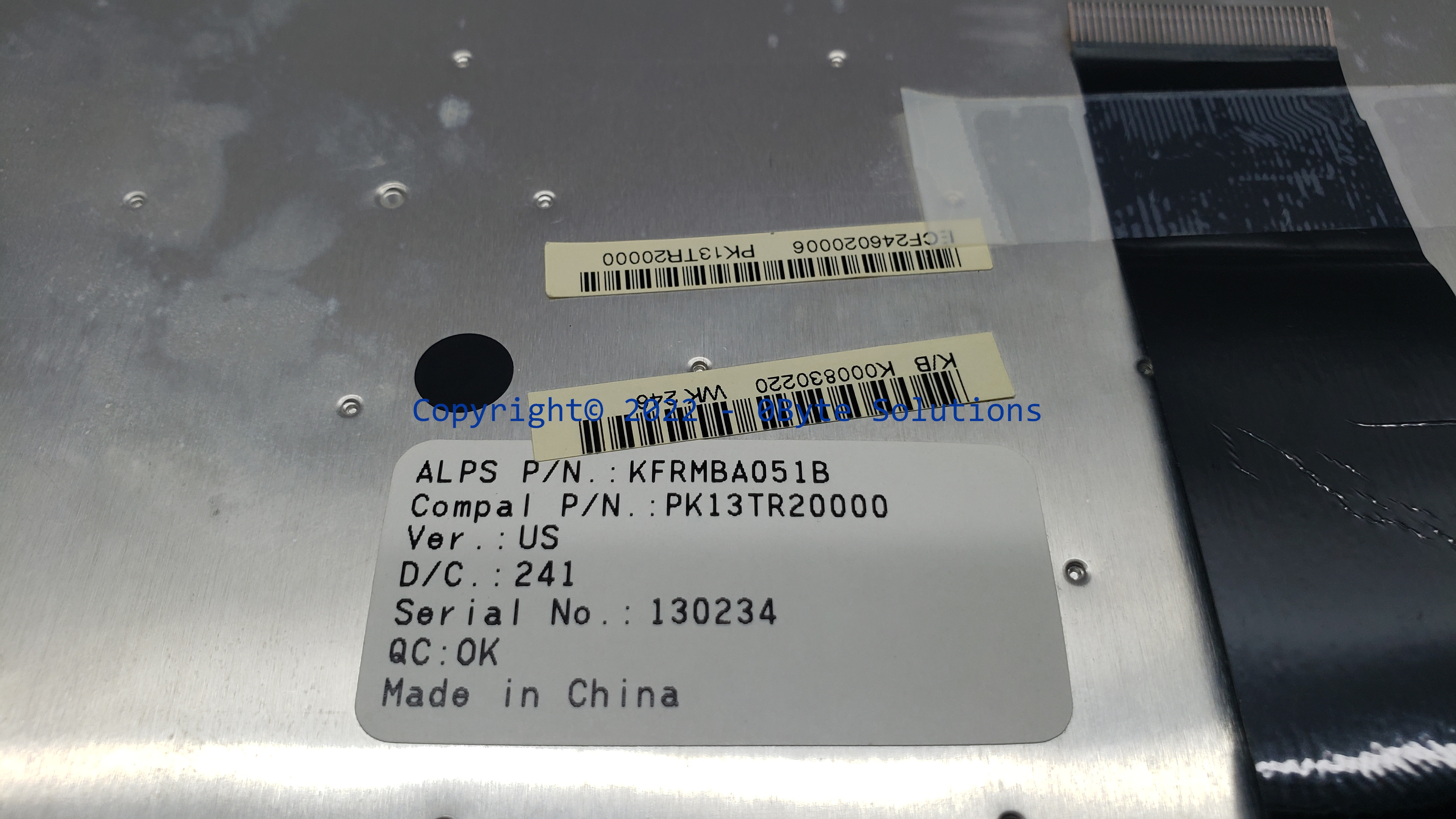 Toshiba K000830220 Notebook Keyboard