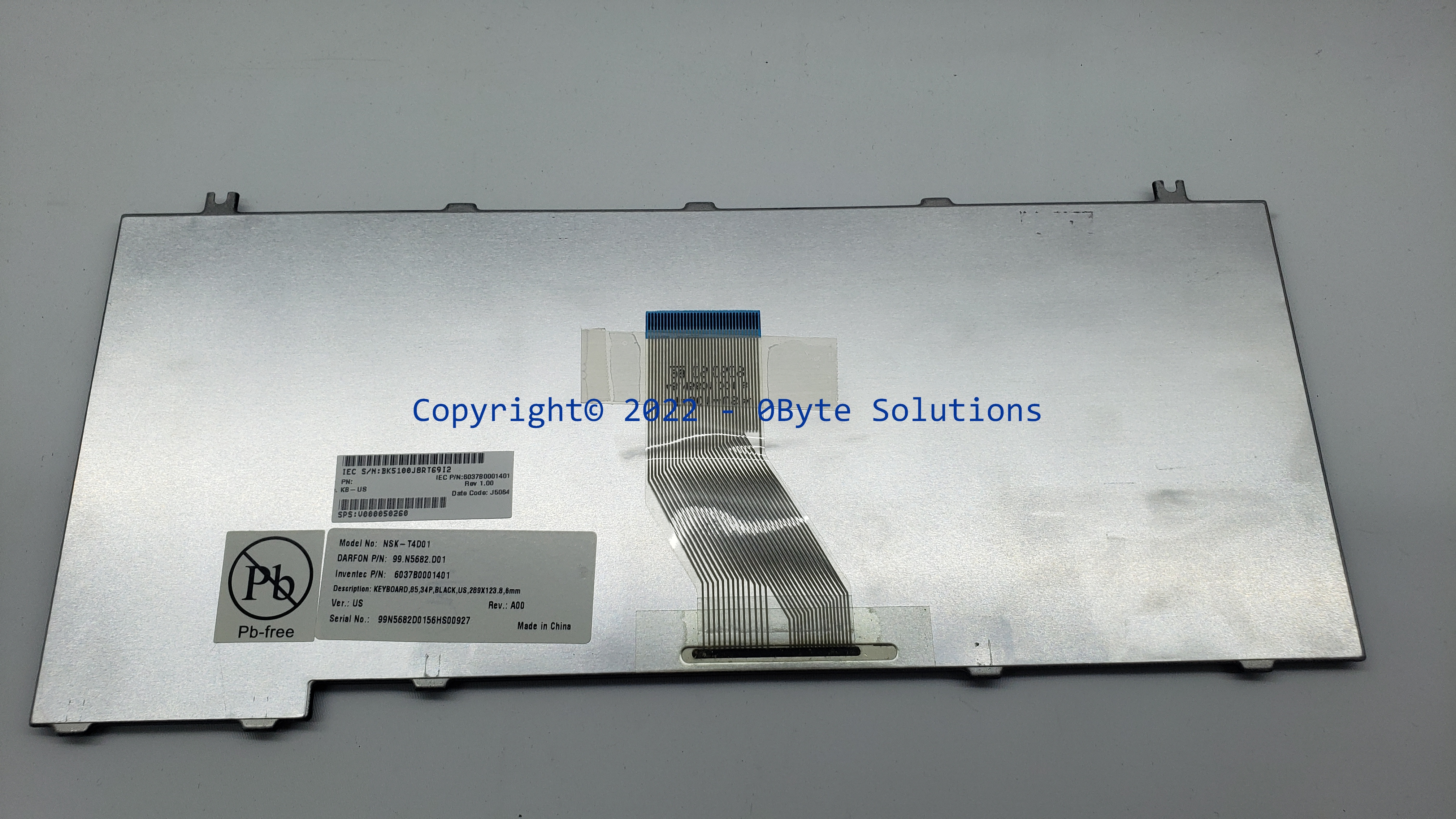 Toshiba NSK-T4D01 Notebook Keyboard