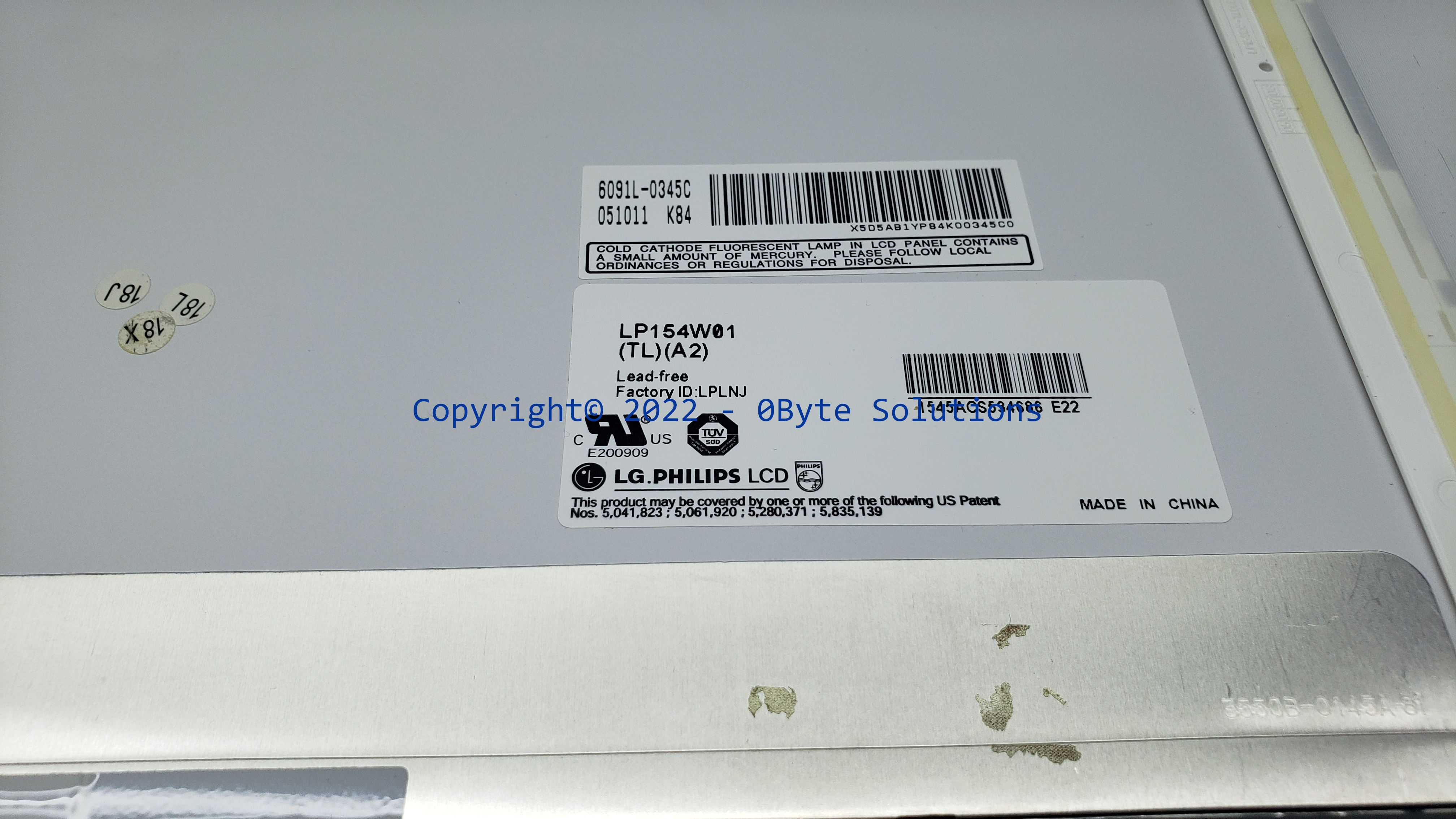 LG.Philips LP154W01(TL)(A2) 344mm x 222mm (15.4